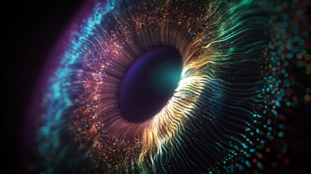 Colorful eyeball iris