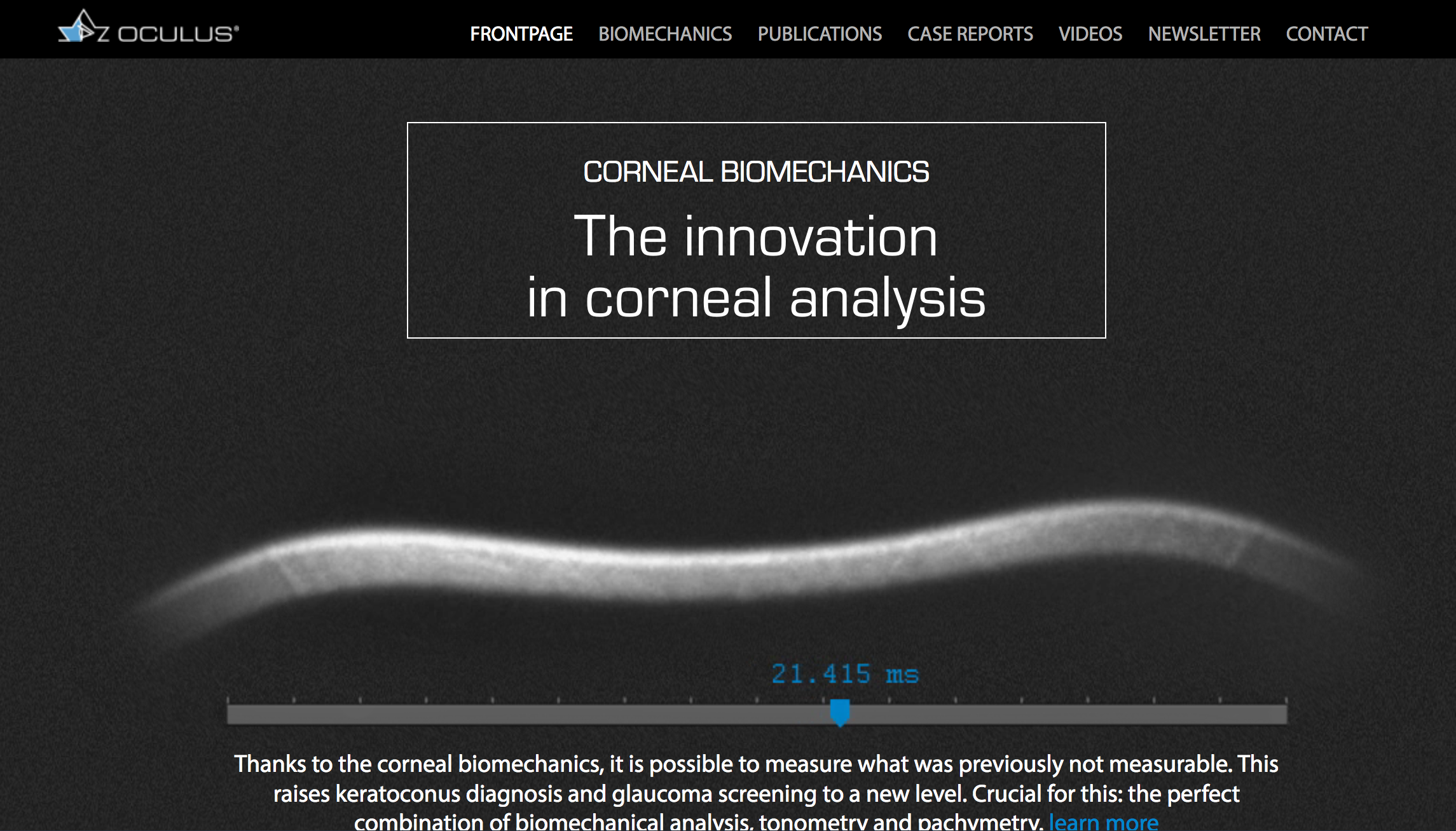 The innovation in corneal analysis video